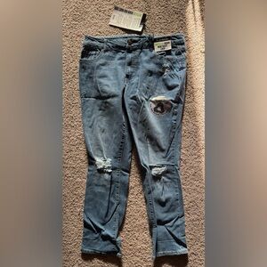 Brand New d.jeans Women's Distressed High Waist Crop Jeans - SZ 12